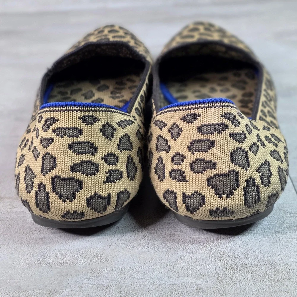 2 Rothy's Round Toe The Loafer Leopard, Red Pointed Chili Red Ballet 8 Shoes